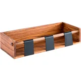 Подставка для набора для специй и емкостей дерево,металл ,H=9,L=40,B=16см коричнев.