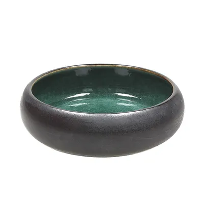 Салатник «Эллипс» керамика D=17,H=5см коричнев.,зелен.