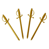 Шпажки для канапе L=7см[300шт] пластик ,H=19,L=7,B=2см золотой