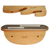 Подставка для 2-х лопат для пиц-рии+держатель дерево,металл ,H=16,L=44,B=11см древесн.,металлич.