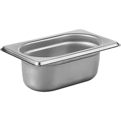 Gastronorm container (1/9)  stainless steel  0.7 l , H=65, L=176, B=108mm  metal.