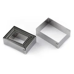 Форма-резак «Прямоугольник» (набор)[7шт] сталь нерж. металлич.