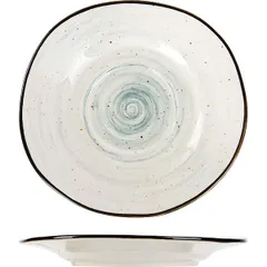 Saucer for broth cup “Pastoral” art.P6136515-S-SH115 porcelain D=15.5cm green.