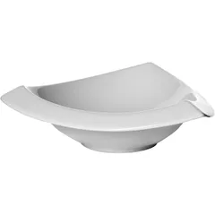 Salad bowl “Kunstwerk” triangular  porcelain  0.57 l , H=8, L=18, B=18 cm  white