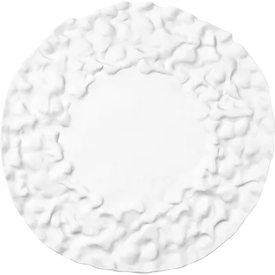 Тарелка мелкая ручная работа фарфор D=29см белый