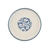 Тарелка «Виенто» с бортом фарфор D=16см белый,синий