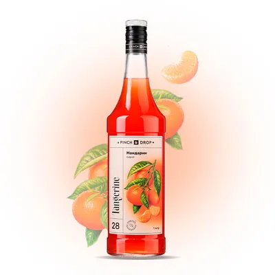 Сироп «Мандарин» Pinch&Drop стекло 1л D=85,H=330мм, Состояние товара: Новый, Вкус: Мандарин, Материал: Стекло, Объем по данным поставщика (мл): 1000