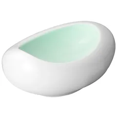 Салатник «Нинфа» овальный фарфор ,H=9,L=20,B=15см белый,аквамарин
