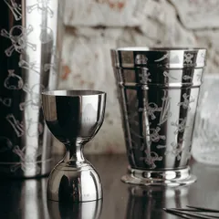 Стакан для коктейлей «Корсар» для джулепа с орнаментом сталь нерж. 400мл D=88/70,H=117мм серебрист., изображение 2