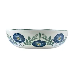 Салатник «Луга» Цветок керамика 2л D=26,H=7см белый,разноцветн., изображение 3