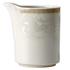 Milk jug “Antoinette”  porcelain  80ml , H=70, L=65, B=40mm  white, olive.