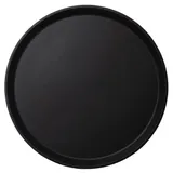 Поднос прорезиненный круглый стеклопласт. D=45см черный