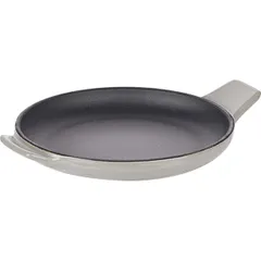 Round serving pan  cast iron  D=13, H=2cm  grey, black