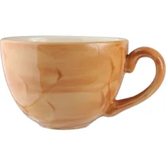 Coffee cup “Paprika”  porcelain  85 ml  D=65, H=50, L=85 mm  orange, beige.