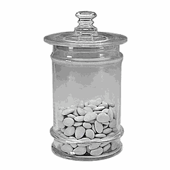 Round jar with lid  glass  2 l  D=13.5, H=27 cm  clear.