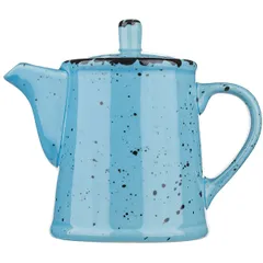 Teapot porcelain 0.5l D=10.5,H=14.5cm blue,brown.