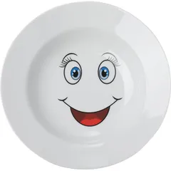 Deep plate “Smile”  porcelain  230 ml  D=20 cm  white