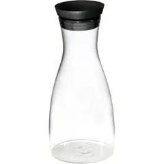 Decanter with lid glass, silicone 1l clear, black