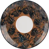 Блюдце «Аида» с декором фарфор D=16см коричнев.