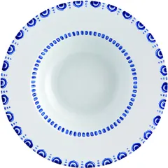 Тарелка для пасты фарфор D=24см белый,синий