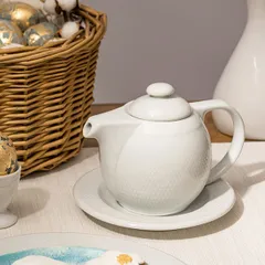 Чайник заварочный «Портофино» фарфор 0,65л D=7,H=14,L=20,B=13см белый, изображение 2
