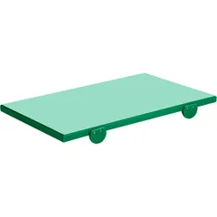 Cutting board with stop  polyethylene , H=20, L=530, B=325mm  green.