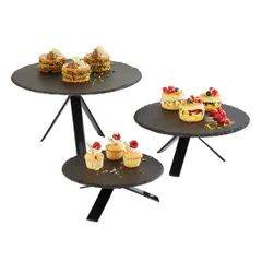 Подставка фуршетная «Стар» (на 1 емкость) металл ,H=18,L=16,B=16см черный, изображение 2