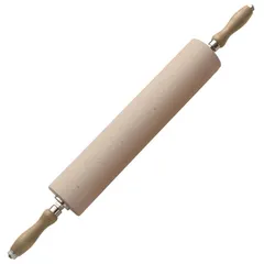 Rolling pin with rotating handles  beech, stainless steel  D=8, L=30cm  St. tree