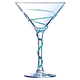 Коктейльная рюмка «Спайро» стекло,силикон 210мл D=11,5,H=16,8см прозр.,синий