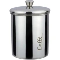 Coffee storage container  stainless steel  1 l  D=12, H=17 cm  silver.