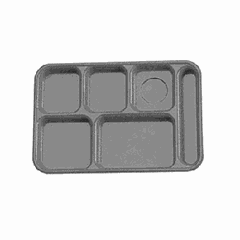 School tray 6 compartments  abs plastic , L=36.5, B=25.4 cm  dark blue.