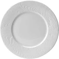 Тарелка «Оптик» с широким бортом фарфор D=255,H=17мм белый