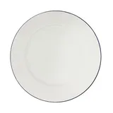 Тарелка 22,8 см, белая с синим кантом