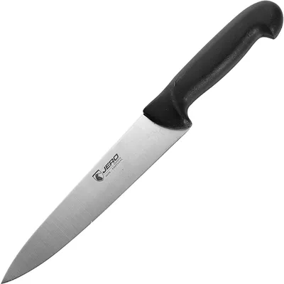 Нож кухонный универсальный сталь нерж.,полипроп. ,H=20,L=330/185,B=50мм черный,металлич.