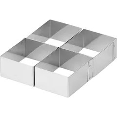 Pastry mold “Rectangle”[4pcs] stainless steel ,H=30,L=61,B=51mm