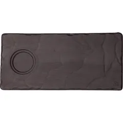 Блюдо для подачи «Базальт» фарфор D=5,L=25,B=12см черный,матовый