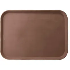 Rubberized rectangular tray “Prootel”  plastic , L=41, B=30.5 cm  brown.