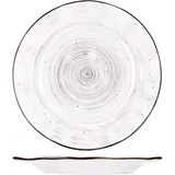 Тарелка  мелкая «Пастораль» фарфор D=228,H=20мм серый