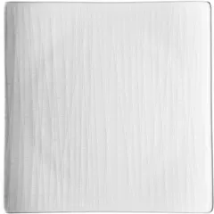 Тарелка мелкая квадратная фарфор D=22см белый