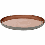 Блюдо «Даск» керамика D=317,H=25мм серый,красный