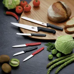 Нож универсальный кухонный сталь нерж.,полипроп. ,L=340/225,B=40мм металлич.,черный, изображение 2