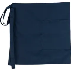 Short apron with pocket polyester ,L=40,B=77cm blue