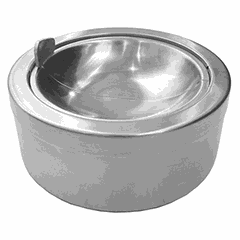 Ashtray stainless steel D=115,H=50mm metal.