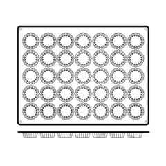 Форма кондитерская [35ячеек]маффины силикон D=50,H=15,L=400,B=300мм черный