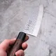 Нож кухонный «Нара» односторонняя заточка сталь нерж.,дерево ,L=285/150,B=49мм металлич.,тем.дерево, изображение 6