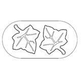 Форма кондитерская «Лист» пластик ,L=5,B=5см черный