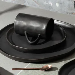 Тарелка «Шейд» керамика D=32,H=2см черный, изображение 3