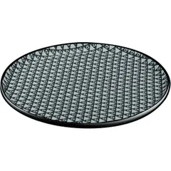 Блюдо для пиццы «Мезень» Принц Треугольники фарфор D=320,H=11мм белый,черный, изображение 2