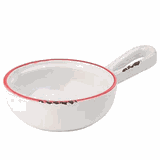 Cocotte maker “Avebury red” ceramics 190ml D=11cm white,red