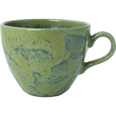 Чашка чайная «Аврора Везувиус Бернт Эмералд» фарфор 350мл D=10,5см бежев.,зелен., Цвет: Бежевый, Объем по данным поставщика (мл): 350